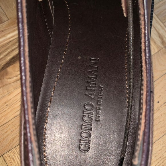 Giorgio Armani Calf Leather Derby Shoes - Picture 3 of 3